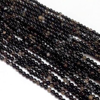 Natural Black Onyx Beads Strands G-H1567-8MM-1