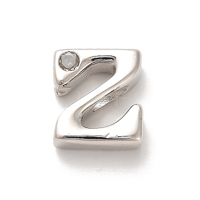 Rack Plating Brass Cubic Zirconia Beads KK-L210-008P-Z-1