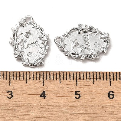 Valentine's Day Brass Micro Pave Clear Cubic Zirconia Pendants KK-G481-09P-1
