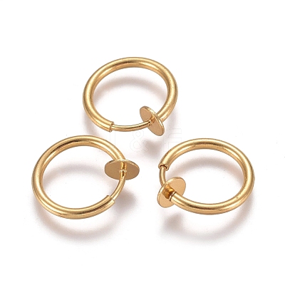 304 Stainless Steel Clip-on Earring Findings STAS-E482-17G-1