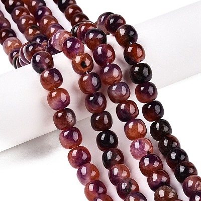 Dyed Natural White Jade Beads Strands G-T138-D24-1