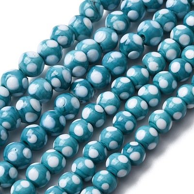 Handmade Lampwork Beads LAMP-D002-8mm-01E-1