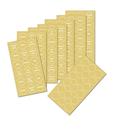 PVC Transparent Russian Spice Adhesive Stickers Set DIY-G036-02-1
