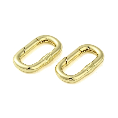 Brass Spring Gate Rings KK-B089-05G-1
