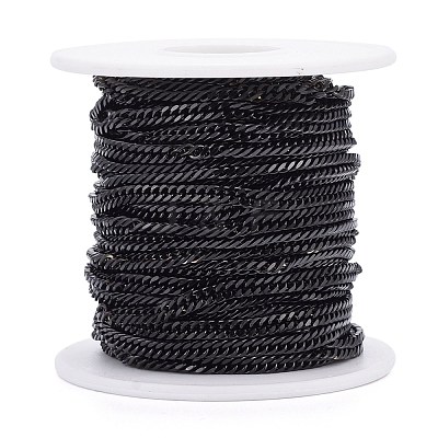 304 Stainless Steel Diamond Cut Curb Chains CHS-F013-02EB-1