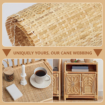 1 Roll Natural Rattan Placemats AJEW-BC0007-32-1