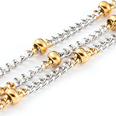 Two Tone 304 Stainless Steel Curb Chains CHS-B001-19-1