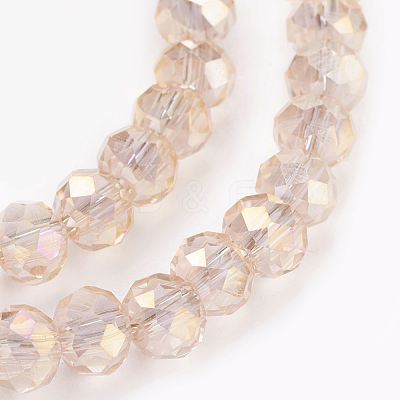 Electroplate Glass Beads Strands GLAA-K027-01AB-1