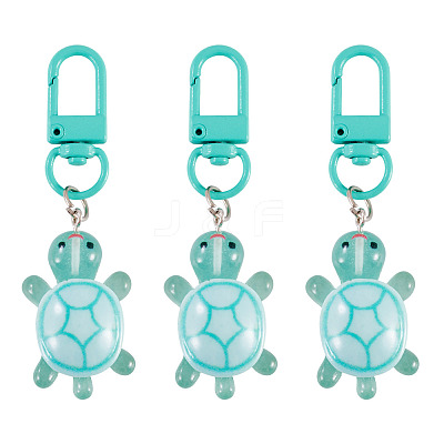 3Pcs Resin Tortoise Pendant Decorations HJEW-TA0001-39I-1