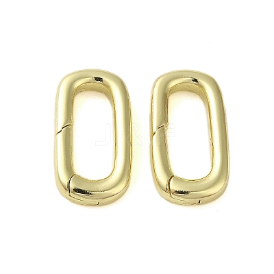 Brass Spring Gate Rings KK-B089-04G-1