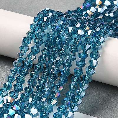 Transparent Electroplate Glass Beads Strands LS-EGLA-A039-T2mm-B01-1