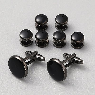 Brass Cufflinks for Men KK-WH20014-01B-1