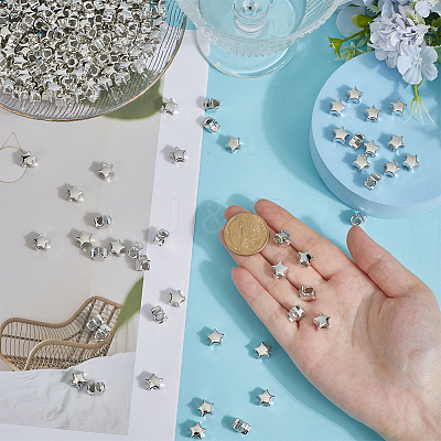 500Pcs CCB Plastic Esuropean Beads CCB-ME0001-09-1