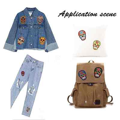 PandaHall Elite Computerized Embroidery Cloth Iron On Patches DIY-PH0024-85-1