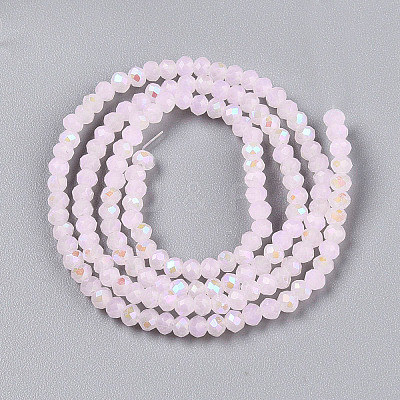 Electroplate Glass Beads Strands EGLA-A044-J1mm-L02-1
