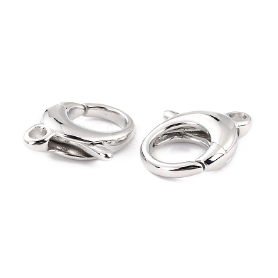 Brass Lobster Claw Clasps KK-D065-02P-1
