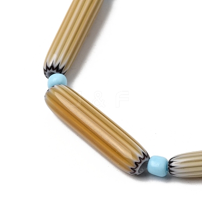 Handmade Lampwork Chevron Beads LAMP-Z019-01-05-1