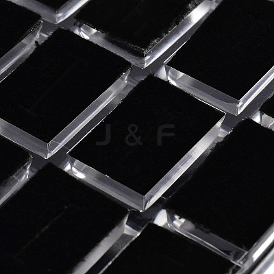 Cuboid Organic Glass Ring Display Boxes LS-RDIS-N015-03-1