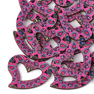 Printed Basswood Pendants X-WOOD-S045-012A-1