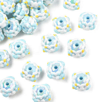Opaque Acrylic Beads SACR-YW0002-78B-04-1
