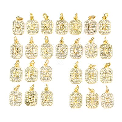 Brass Micro Pave Cubic Zirconia Pendants KK-C160-01G-1