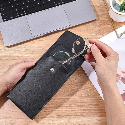 1Pc Rectangle PU Leather Eyeglass Cases AJEW-CN0007-01A-1