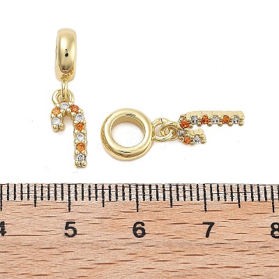 Brass Micro Pave Cubic Zirconia Pendants KK-Q006-60G-1