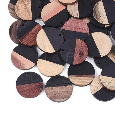 Resin & Walnut Wood Pendants RESI-S358-02B-08-1