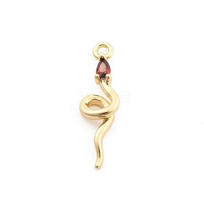 Brass Micro Pave Cubic Zirconia Pendants KK-M321-01E-G02-1