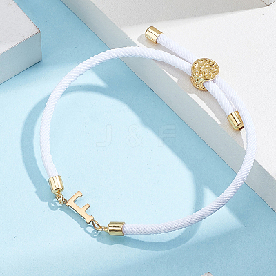 1pc Adjustable Nylon Cord Slider Bracelets for Women BJEW-LP0001-33F-G-1