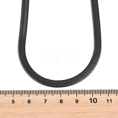 5MM 304 Stainless Steel Flat Snake Chain Necklaces for Women Men NJEW-Z115-05EB-1