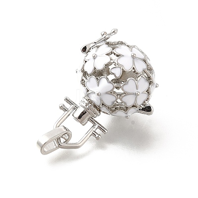 Alloy Enamel Bead Cage Pendants ENAM-M047-01P-C-1