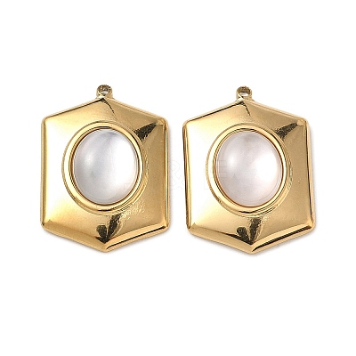 Natural Freshwater Shell Pendants STAS-G397-19G-01-1