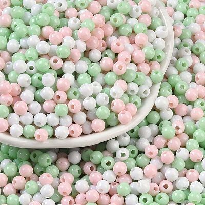 Opaque Acrylic Beads X1-OACR-H118-07B-12-1