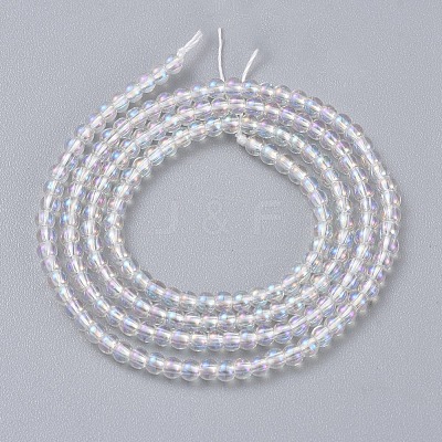 Electroplate Glass Beads Strands X-EGLA-I013-2mm-AB01-1
