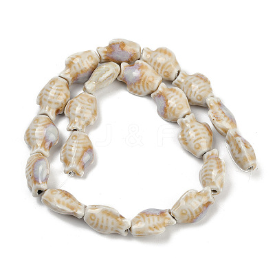 Handmade Porcelain Beads Strands PORC-P030-01A-12-1