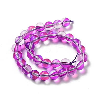 Synthetic Moonstone Beads Strands G-P528-J01-06-1