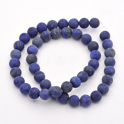 Natural Lapis Lazuli Round Beads Strands G-D660-6mm-1