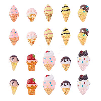 50Pcs 10 Styles Resin Decoden Cabochons RESI-CJ0001-230-1