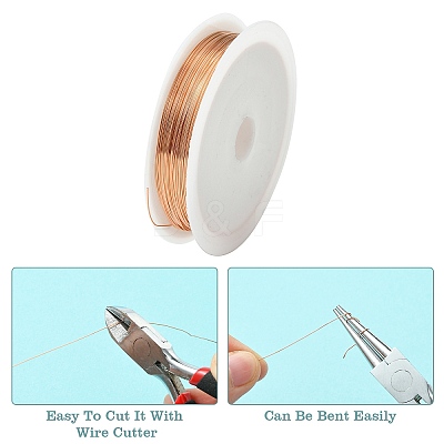 Round Copper Jewelry Wire CWIR-S002-0.4mm-03-1