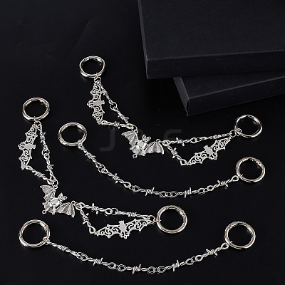 4Pcs 2 Styles Alloy Shoes Charms HJEW-GA00029-1