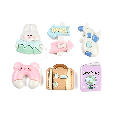 Travel Theme Resin Cabochons RESI-H166-23-1