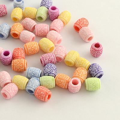Craft Style Colorful Acrylic European Beads MACR-Q157-M46-1