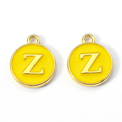 Golden Plated Alloy Enamel Charms ENAM-S118-09Z-1