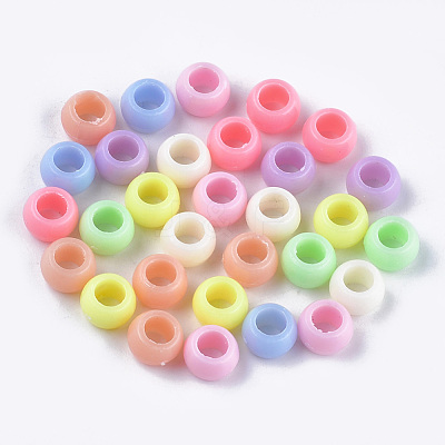 Opaque Acrylic European Beads MACR-S296-60-1