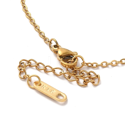 304 Stainless Steel Pandant Necklace for Men Women NJEW-O126-02G-02-1