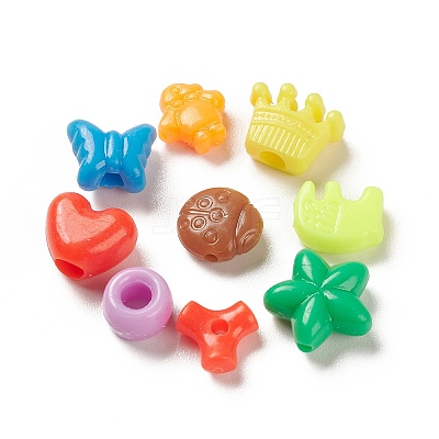 Opaque Acrylic Beads X-SACR-Q195-04-1