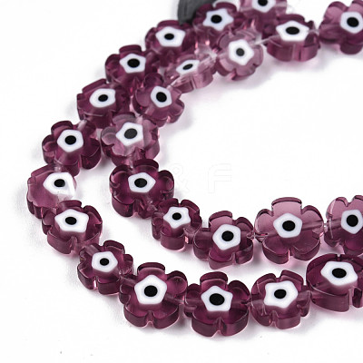 Handmade Evil Eye Lampwork Beads Strands LAMP-N029-018-01-1