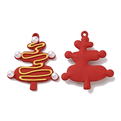 Spray Painted Alloy Pendants PALLOY-M215-13B-02-1