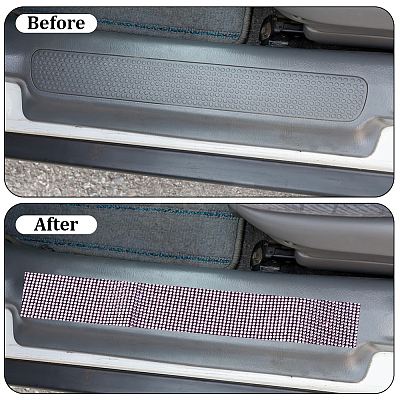 2Pcs Resin Rhinestone Glue Non-slip Car Door Stickers AJEW-GF0013-30B-1